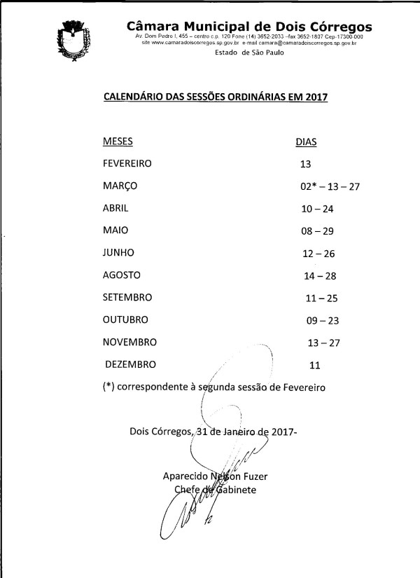 Calendário